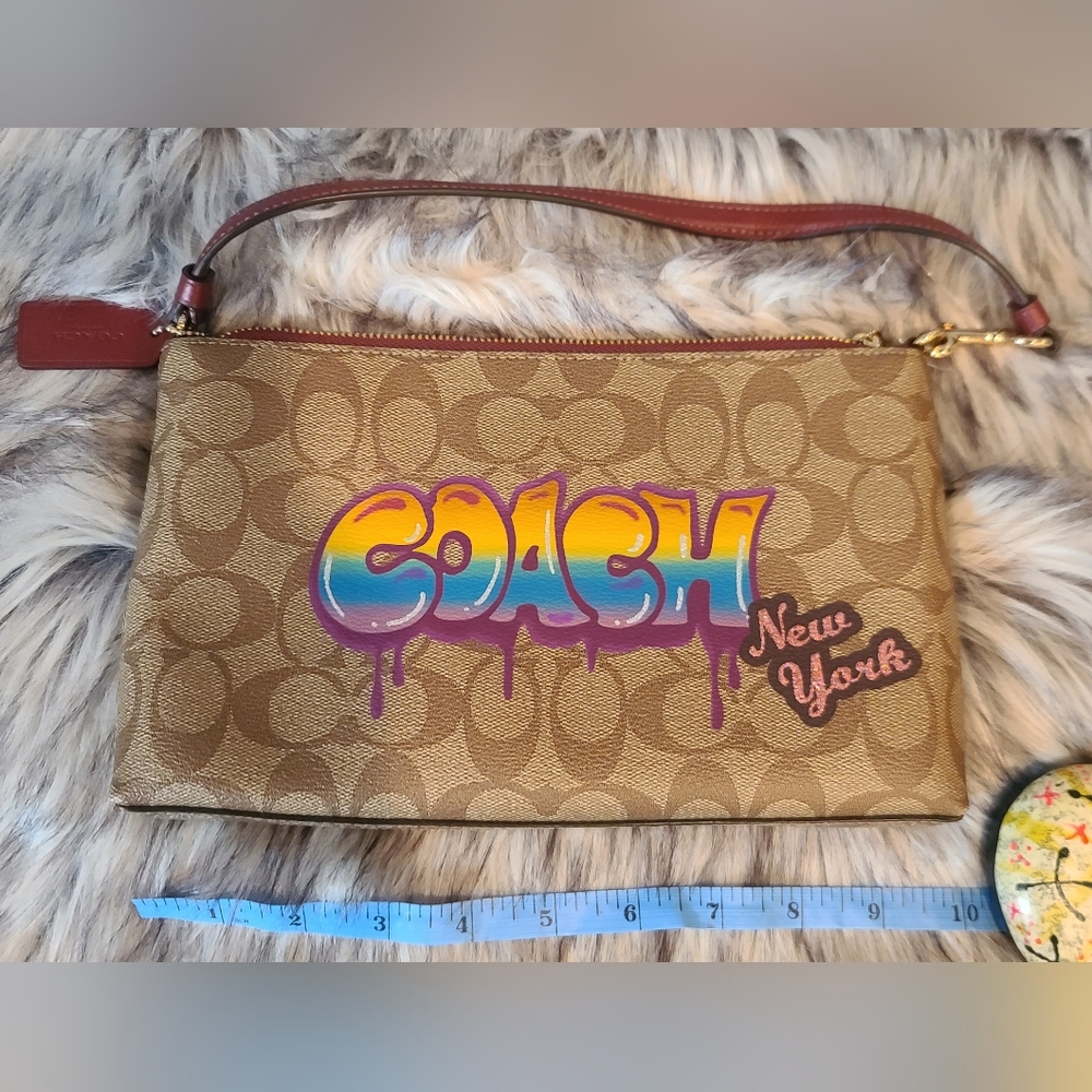 Coach Graffiti Signature Canvas Shoulder Bag